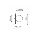 Kinkiet złoty biała kula Roma LP-1345/1W GD
