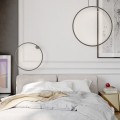 Kinkiet duży koło czarny IP44 Mirror LP-999/1W L BK