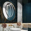 Kinkiet duży koło czarny IP44 Mirror LP-999/1W L BK