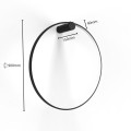 Kinkiet duży koło czarny IP44 Mirror LP-999/1W L BK