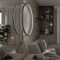 Lampa wisząca czarna koło mała IP44 Mirror LP-999/1P S BK