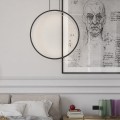 Lampa wisząca czarna koło mała IP44 Mirror LP-999/1P S BK