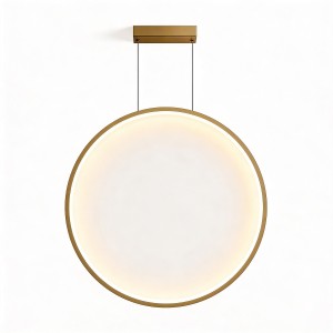 Lampa wisząca złota koło duża IP44 Mirror LP-999/1P L GD