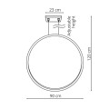 Lampa wisząca złota koło duża IP44 Mirror LP-999/1P L GD