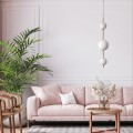Lampa wisząca pionowa mleczne kule Dorado złota LP-002/3V