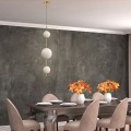 Lampa wisząca pionowa mleczne kule Dorado złota LP-002/3V
