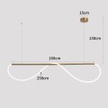 Lampa wisząca złota do salonu  Meleca M 1xLED 36W LP-2345/1P M CCT