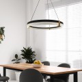 Lampa wisząca Plum 1 led CCT duża czarna LP-0407/1P L  BK Triangle