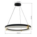Lampa wisząca Plum 1 led CCT duża czarna LP-0407/1P L  BK Triangle