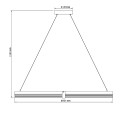 Lampa wisząca Plum 1 led CCT duża czarna LP-0407/1P L  BK Triangle