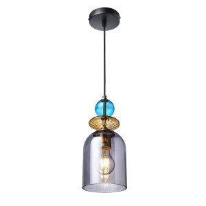 Lampa wisząca Tropea 1xE27 dymna, średnia  LP-2004/1P M SM 