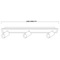 Lampa reflektorki Spot Parma 3 3xGU10 + 1xLED CCT biały LP-0612/3WS WH