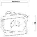 Lampa sufitowa Plafon Parma 2 2xGU10 + 1xLED CCT biały kwadrat LP-0612/2C Square WH
