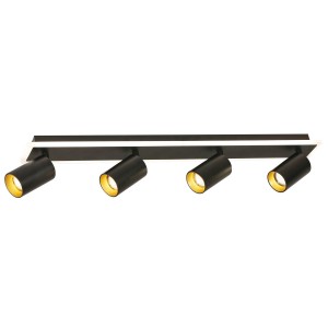 Lampa listwa Spot Parma 4 4xGU10 + 1xLED CCT czarna LP-0612/4C BK