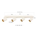 Lampa listwa Spot Parma 4 4xGU10 + 1xLED CCT biały LP-0612/4C WH 