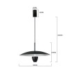 LIGHT PRESTIGE Lampa wisząca Ufo S czarna LED CCT LP-0408/1P S BK LP-0408/1P S BK 