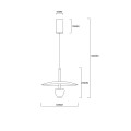 LIGHT PRESTIGE Lampa wisząca Ufo S czarna LED CCT LP-0408/1P S BK LP-0408/1P S BK 