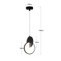 LIGHT PRESTIGE Lampa wisząca Circlo czarna LED CCT LP-1311/1P BK LP-1311/1P BK 