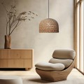 LIGHT PRESTIGE Rattanowa lampa wisząca Kanso 40 cm jasne drewno 1xE27 LP-2025/1P 40 cm 