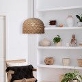LIGHT PRESTIGE Rattanowa lampa wisząca Kanso 50 cm jasne drewno 1xE27 LP-2025/1P 50 cm 