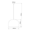 LIGHT PRESTIGE Rattanowa lampa wisząca Kanso 50 cm jasne drewno 1xE27 LP-2025/1P 50 cm 