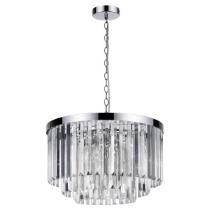 Lampa wisząca Vetro 5 chrom , przeźroczyste szkło  5xE14  LP-2910/5P LIGHT PRESTIGE   