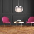 Lampa wisząca Vetro 5 chrom , przeźroczyste szkło  5xE14  LP-2910/5P LIGHT PRESTIGE   