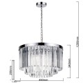 Lampa wisząca Vetro 5 chrom , przeźroczyste szkło  5xE14  LP-2910/5P LIGHT PRESTIGE   