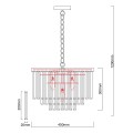Lampa wisząca Vetro 5 chrom , przeźroczyste szkło  5xE14  LP-2910/5P LIGHT PRESTIGE   