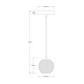Lampa wisząca Brillant 1 złota LED CCT LP-3303/1P GD