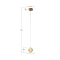Lampa wisząca Brillant 1 złota LED CCT LP-3303/1P GD