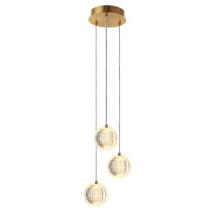 Lampa wisząca Brillant 3 złota LED CCT LP-3303/3P GD