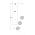 Lampa wisząca Brillant 3 złota LED CCT LP-3303/3P GD