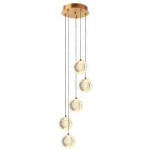 Lampa wisząca Brillant 5 złota LED CCT LP-3303/5P GD