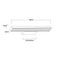Kinkiet Aqua 42 cm czarny IP44 LED CCT LP-987/1W S BK
