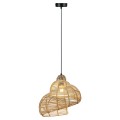 Lampa wisząca rattanowa Shella 40 cm jasne drewno 1xE27 LP-1806/1P 40cm
