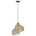 Lampa wisząca rattanowa Shella 40 cm jasne drewno 1xE27 LP-1806/1P 40cm
