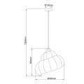 Lampa wisząca rattanowa Shella 40 cm jasne drewno 1xE27 LP-1806/1P 40cm