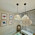 Rattanowa lampa wisząca Shella 60 cm jasne drewno 1xE27  LP-1806/1P 60cm