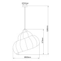 Rattanowa lampa wisząca Shella 60 cm jasne drewno 1xE27  LP-1806/1P 60cm
