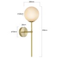 Kinkiet do łazienki Piruleta złoty IP44 1xG9 LP-008/1W GD