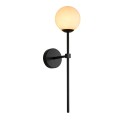 Kinkiet Piruleta czarny IP44 1xG9 do łazienki LP-008/1W BK