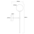 Kinkiet Piruleta czarny IP44 1xG9 do łazienki LP-008/1W BK