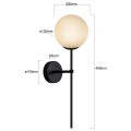 Kinkiet Piruleta czarny IP44 1xG9 do łazienki LP-008/1W BK