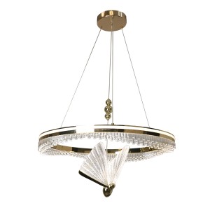 LIGHT PRESTIGE żyrandol, lampa wisząca Marissa Cristal złota LED CCT LP-2515/1P Cristal GD