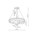 LIGHT PRESTIGE żyrandol, lampa wisząca Marissa Cristal złota LED CCT LP-2515/1P Cristal GD