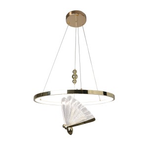 LIGHT PRESTIGE lampa wisząca Marissa Ring złota LED CCT żyrandol LP-2515/1P GD