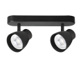 LIGHT PRESTIGE reflektorki regulowane na listwie Dravo 2 spot czarny 2xGU10 wymienne   LP-9523/2WS BK 