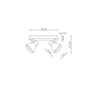 LIGHT PRESTIGE reflektorki regulowane na listwie Dravo 2 spot czarny 2xGU10 wymienne   LP-9523/2WS BK 