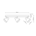 LIGHT PRESTIGE reflektorki regulowane na listwie Dravo 3 spot czarny 3xGU10 wymienne LP-9523/3WS BK